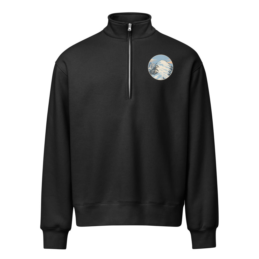 Mönch Nollen Half-Zip-Pullover – Schwarz
