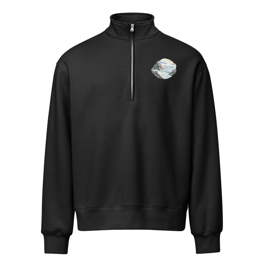 Klein Titlis Felsnase Half-Zip-Pullover – Schwarz