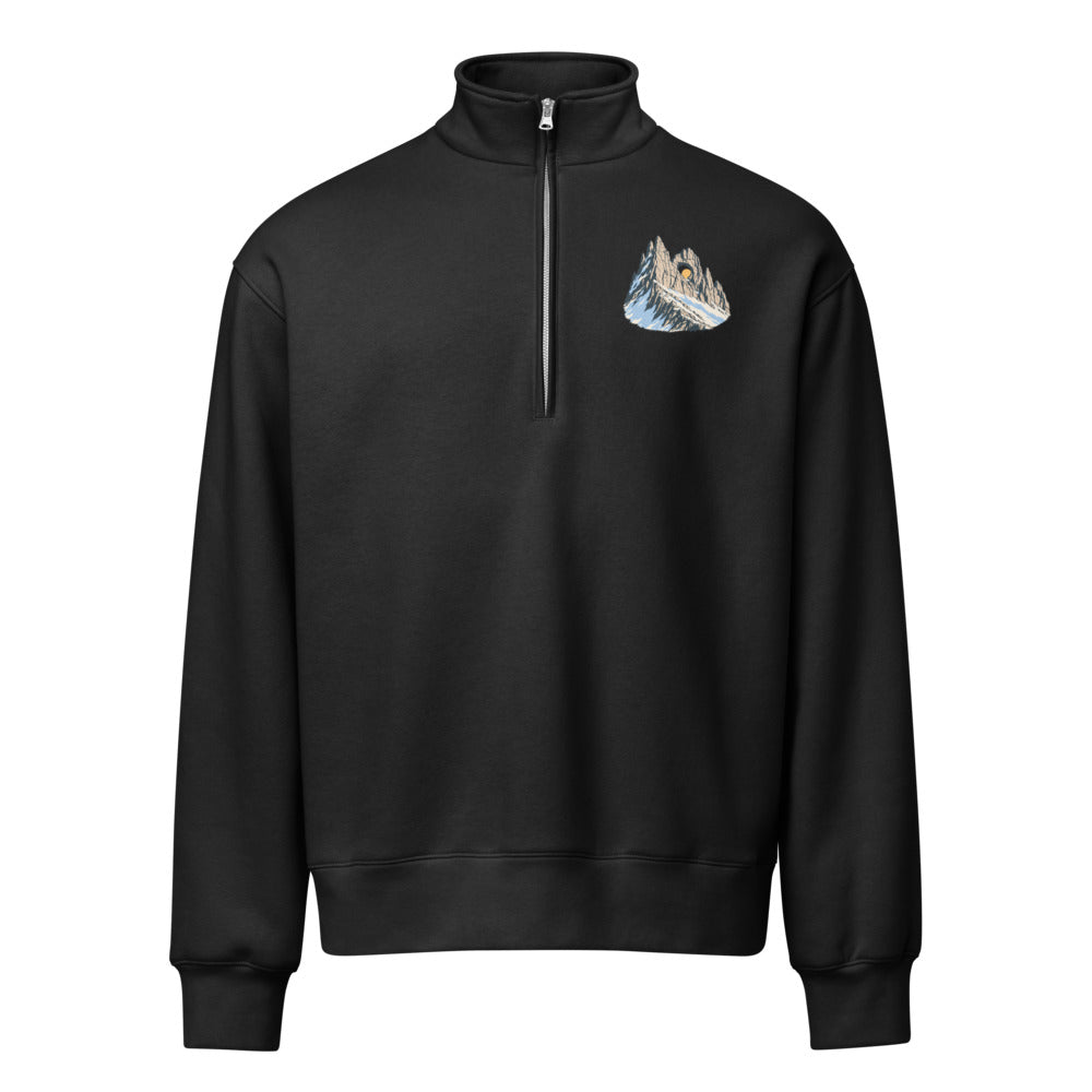Tschingelhörner Martinsloch Half-Zip-Pullover – Schwarz