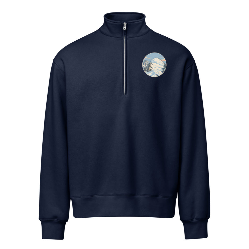 Mönch Nollen Half-Zip-Pullover – Marineblau