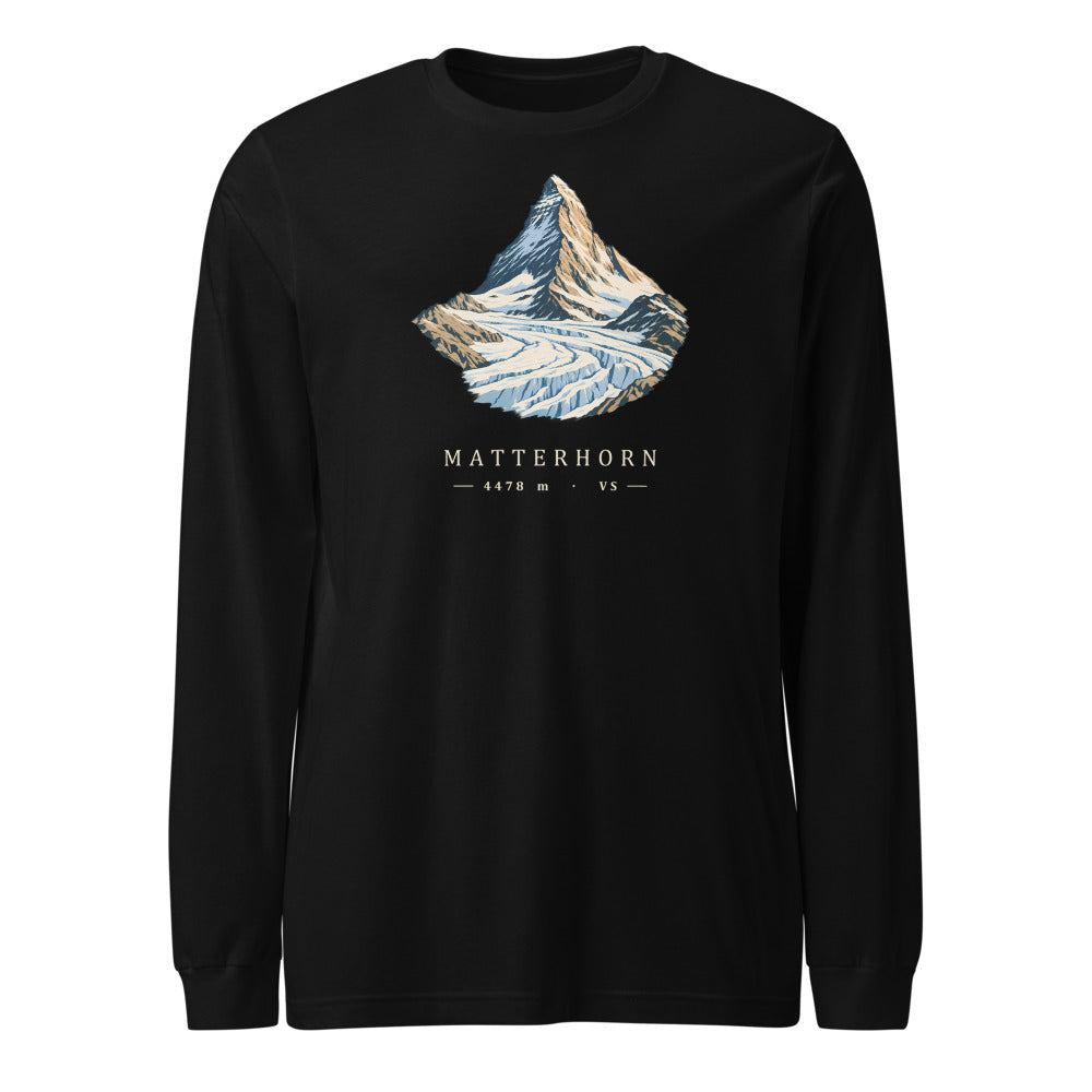 Matterhorn Gornergrat Langarmshirt – Schwarz