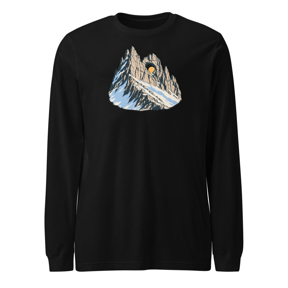 Tschingelhörner Martinsloch Langarmshirt – Schwarz