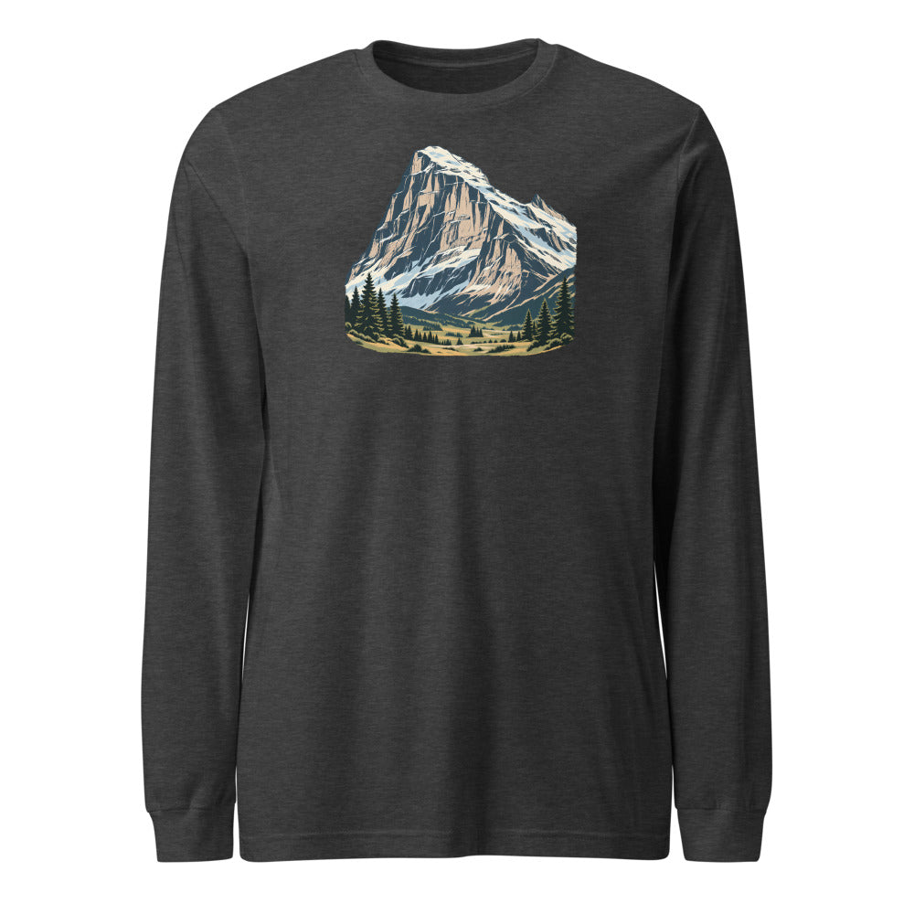 Eiger Grindelwald Langarmshirt – Dunkelgrau meliert