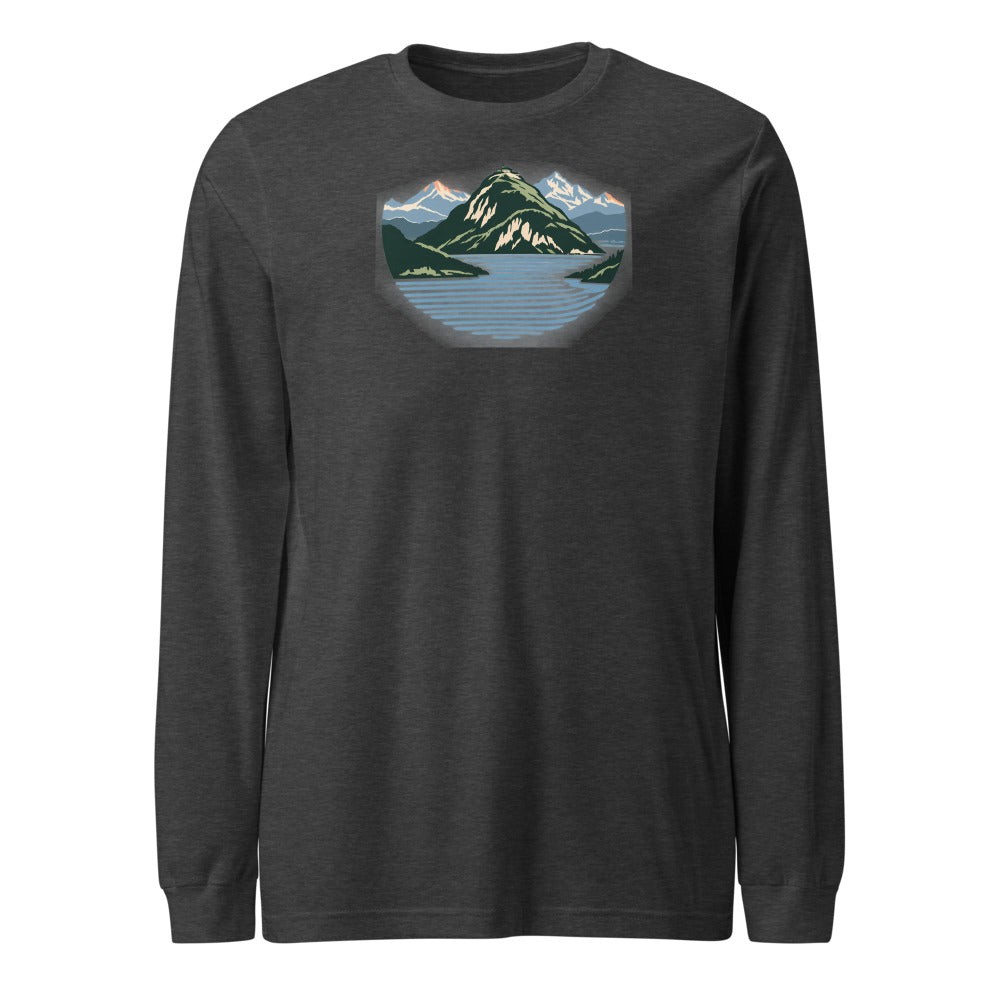 Stanserhorn Vierwaldstättersee Langarmshirt – Dunkelgrau meliert