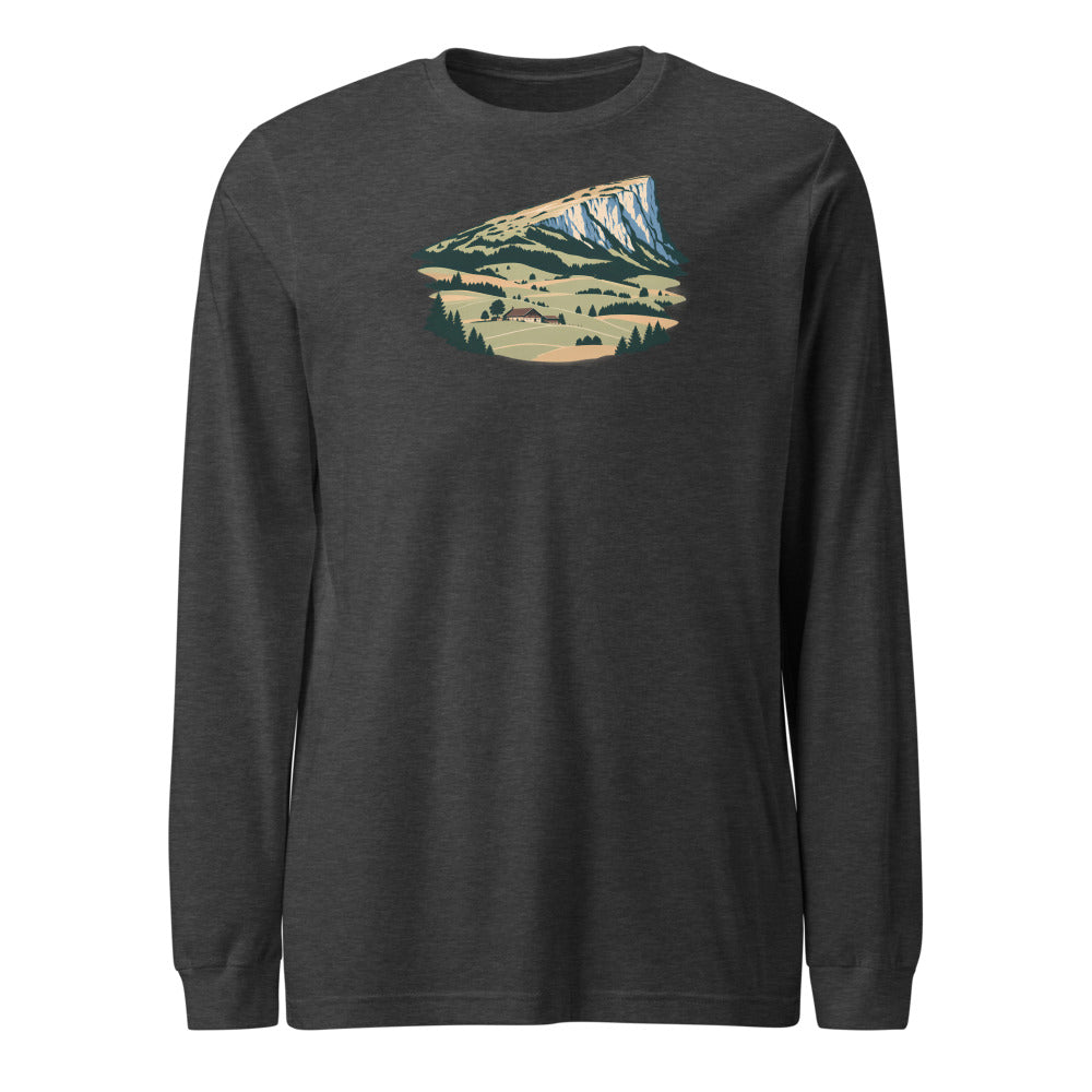 Hohgant Emmental Langarmshirt – Dunkelgrau meliert