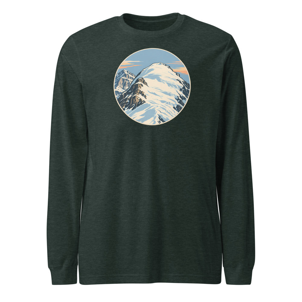 Mönch Nollen Langarmshirt – Waldgrün meliert