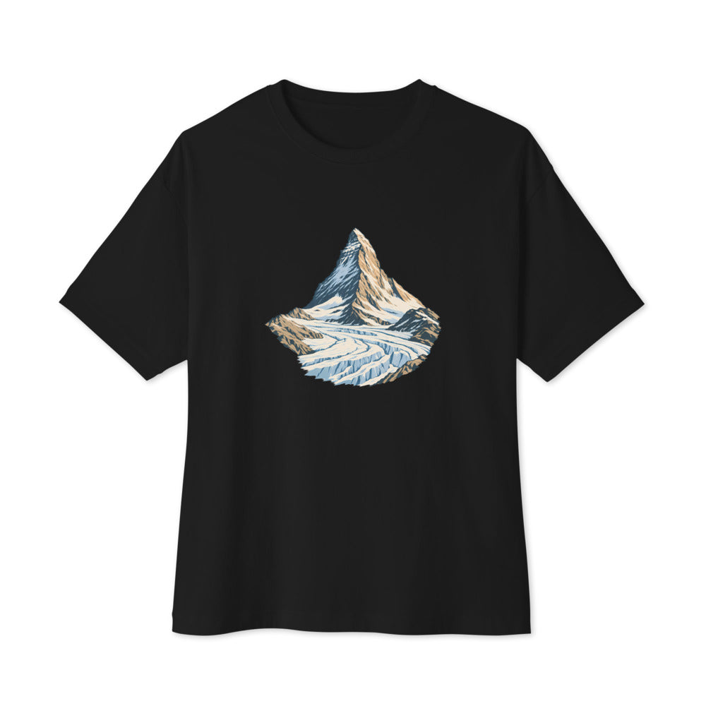 Matterhorn Gornergrat Boxy Tee – Schwarz