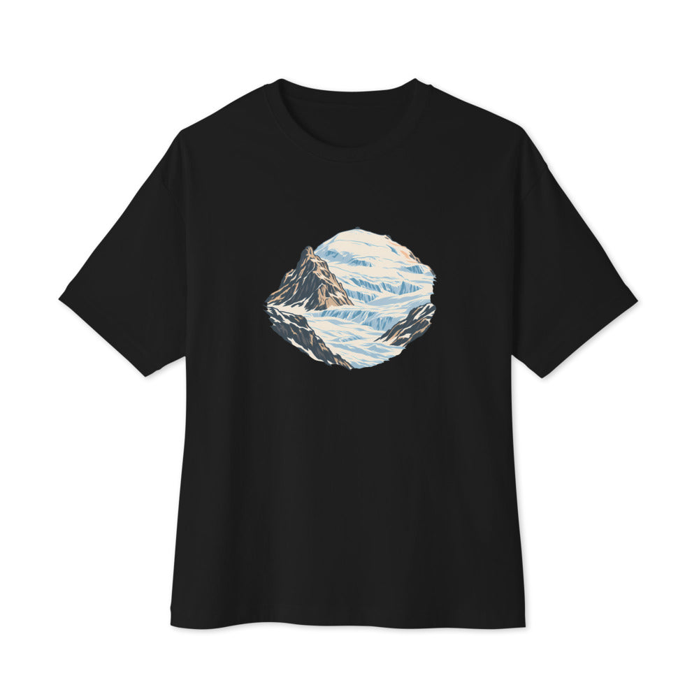 Klein Titlis Felsnase Boxy Tee – Schwarz