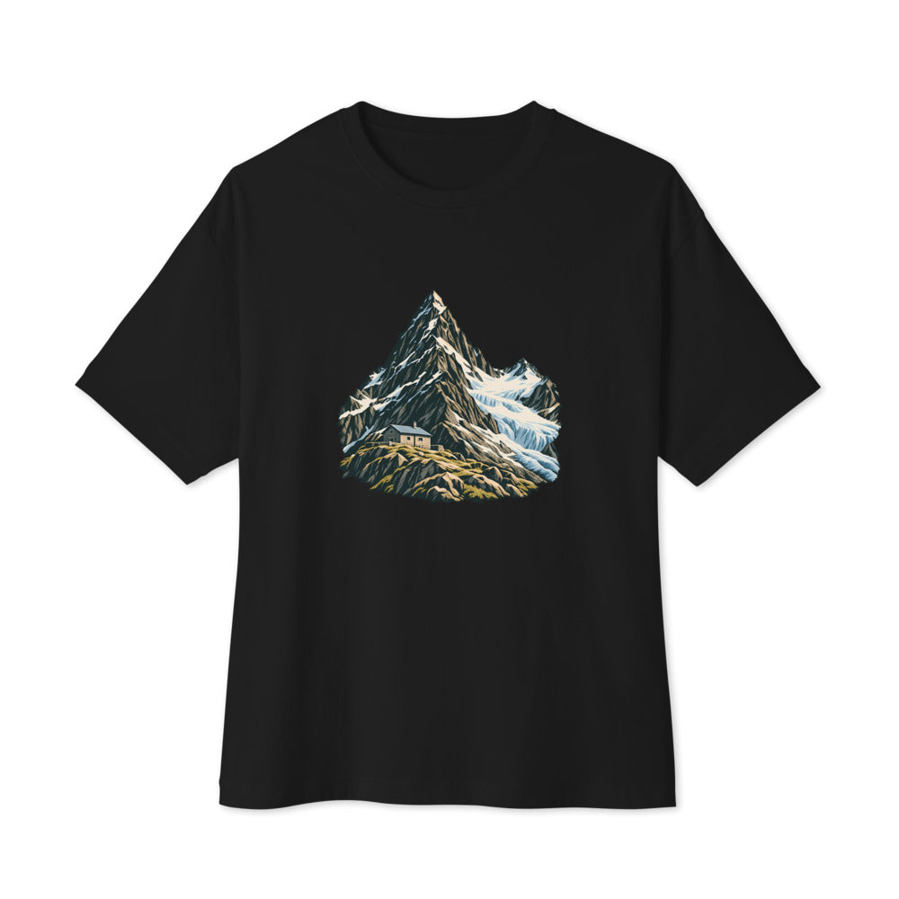 Piz Linard Silvretta Boxy Tee – Schwarz