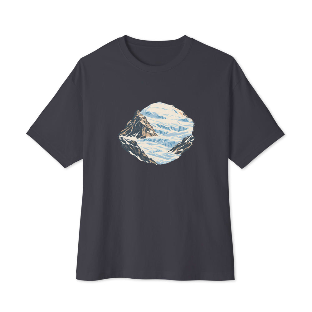 Klein Titlis Felsnase Boxy Tee – Dunkelgrau