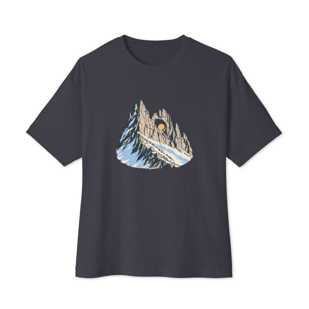 Tschingelhörner Martinsloch Boxy Tee – Dunkelgrau