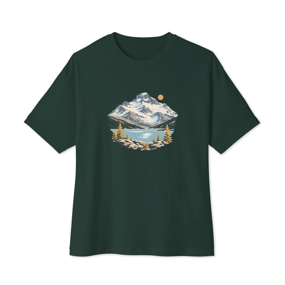 Piz Corvatsch Engadin Boxy Tee – Waldgrün