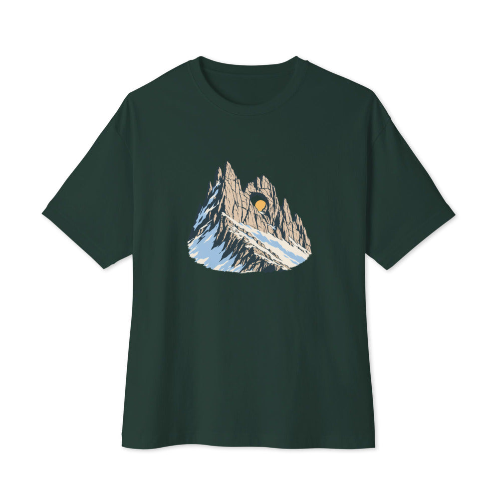 Tschingelhörner Martinsloch Boxy Tee – Waldgrün