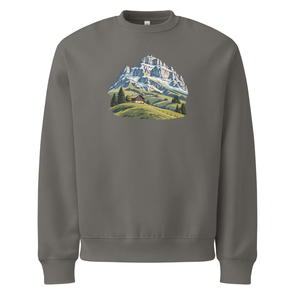 Säntis Appenzeller Hügel Heavyweight Sweatshirt – Asphalt