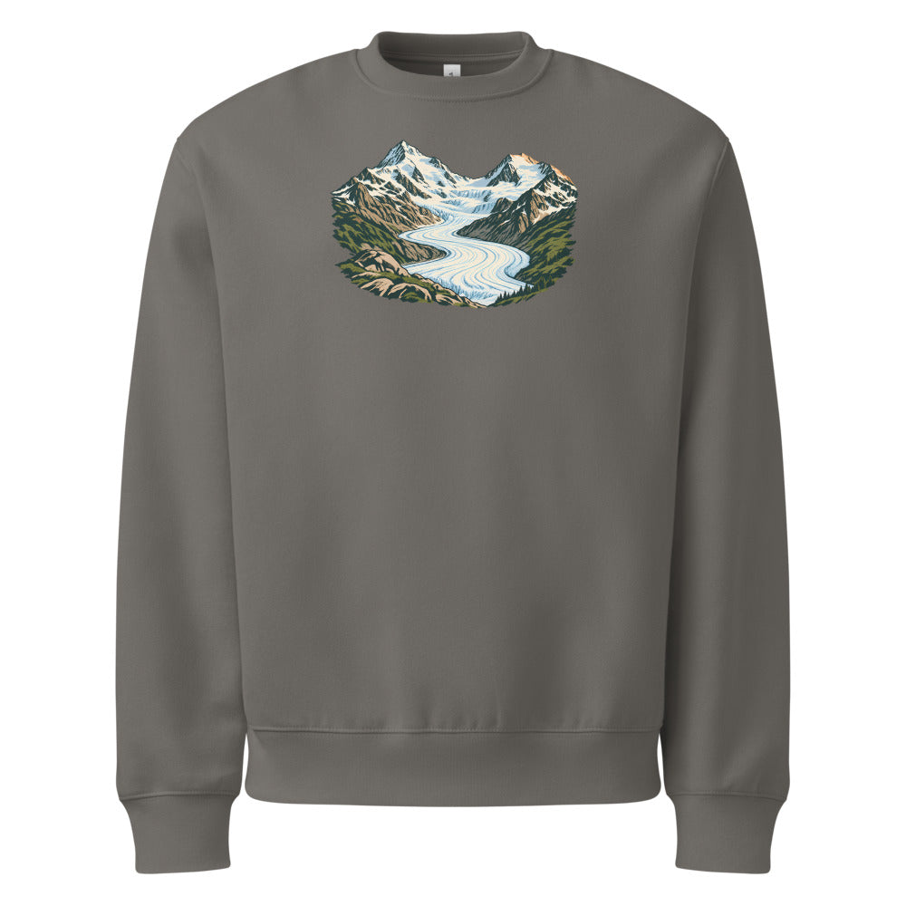 Piz Morteratsch Gletscherzunge Heavyweight Sweatshirt – Asphalt