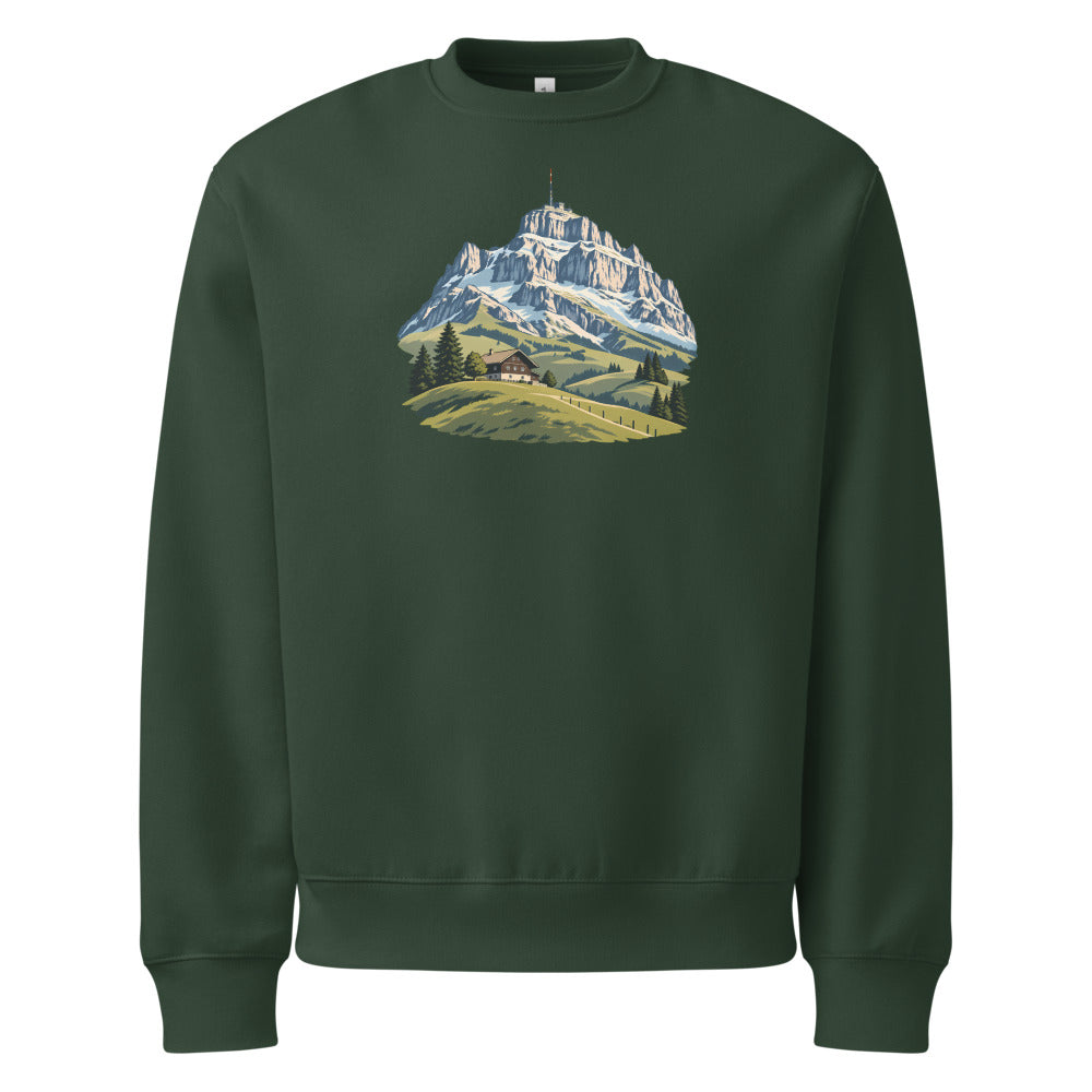 Säntis Appenzeller Hügel Heavyweight Sweatshirt – Waldgrün