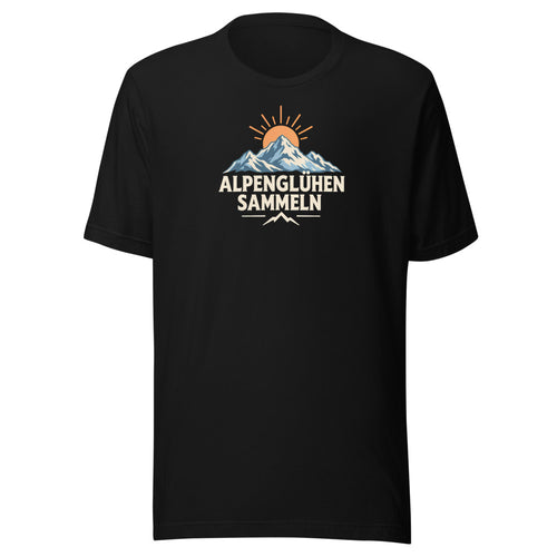 Alpenglühen sammeln T-Shirt – Schwarz