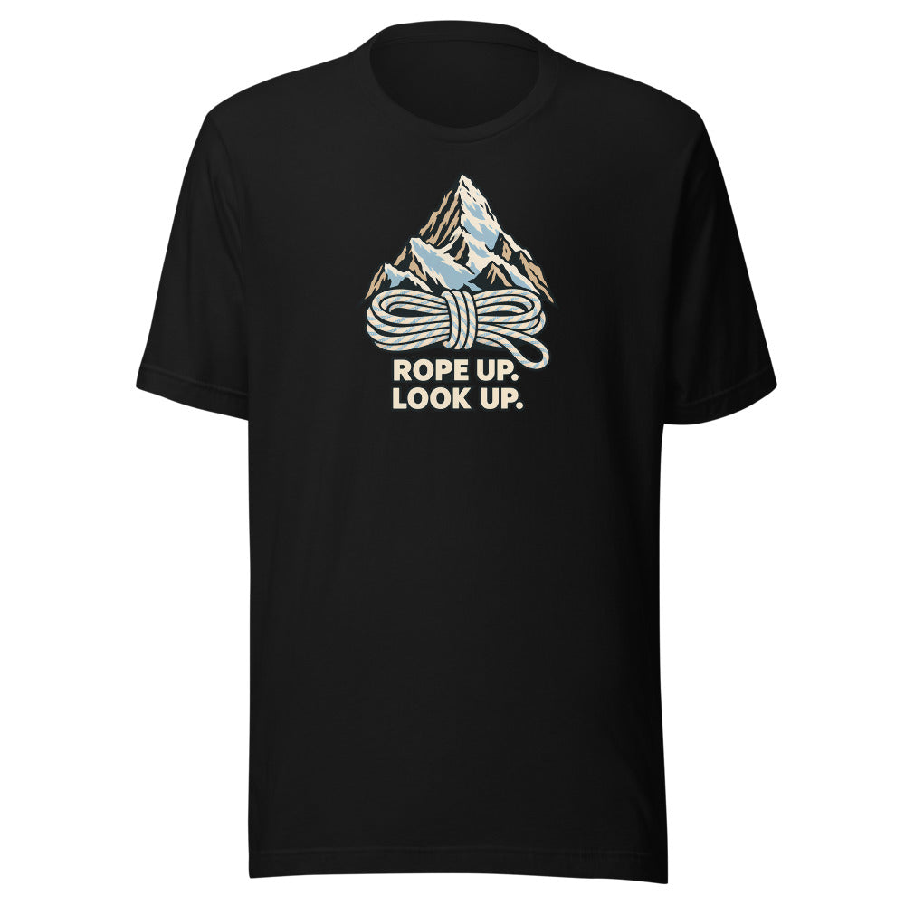 Rope up, look up T-Shirt – Schwarz