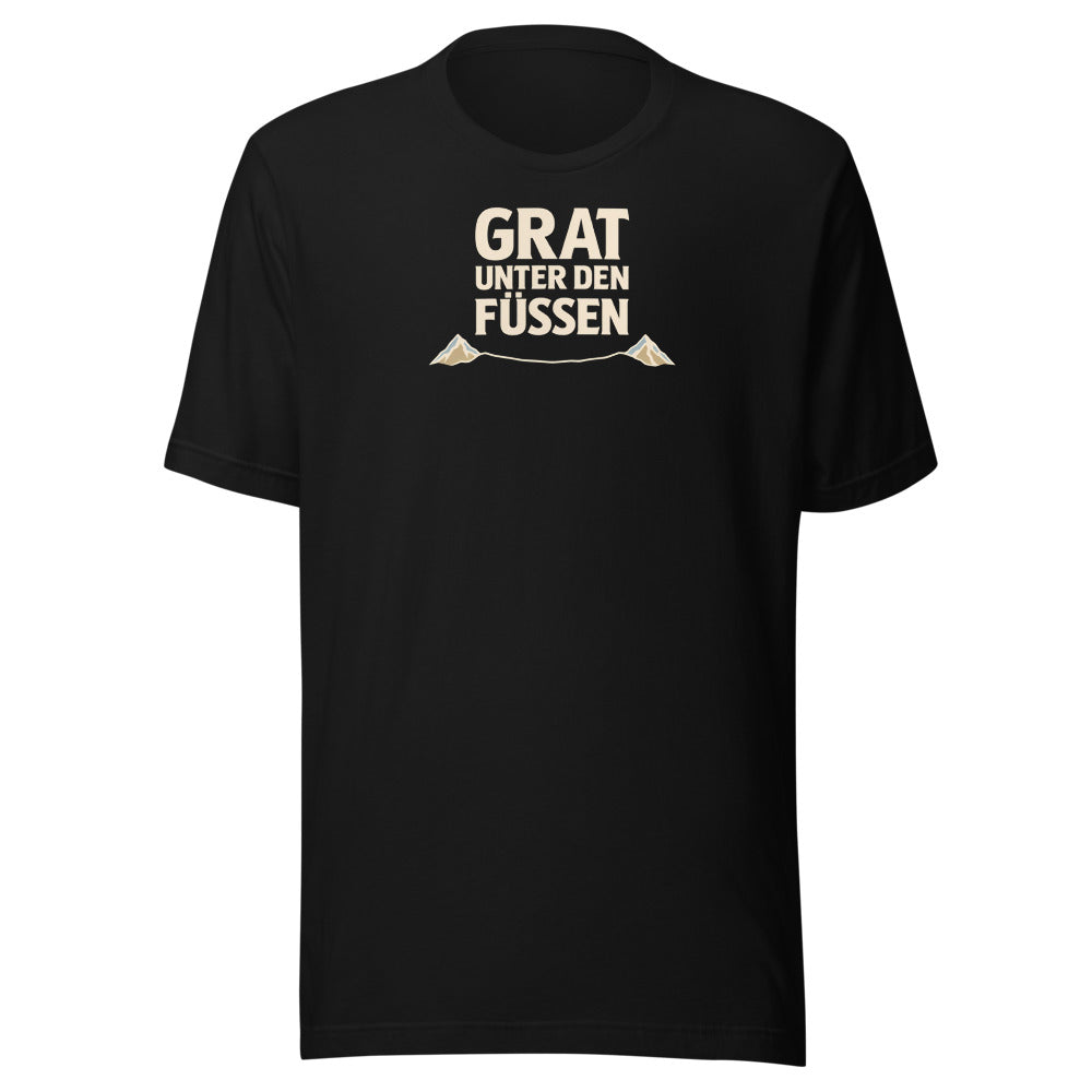 Grat unter den Füssen T-Shirt – Schwarz
