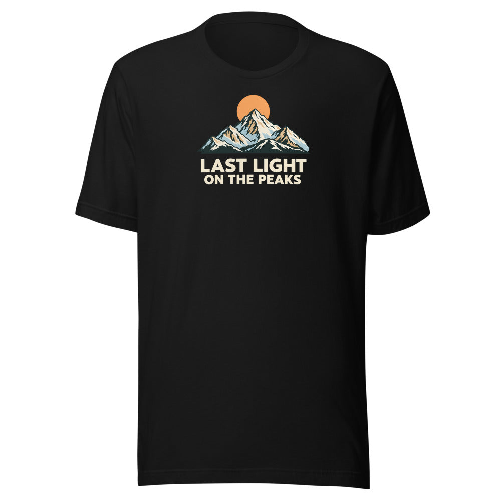 Last Light on the Peaks T-Shirt – Schwarz