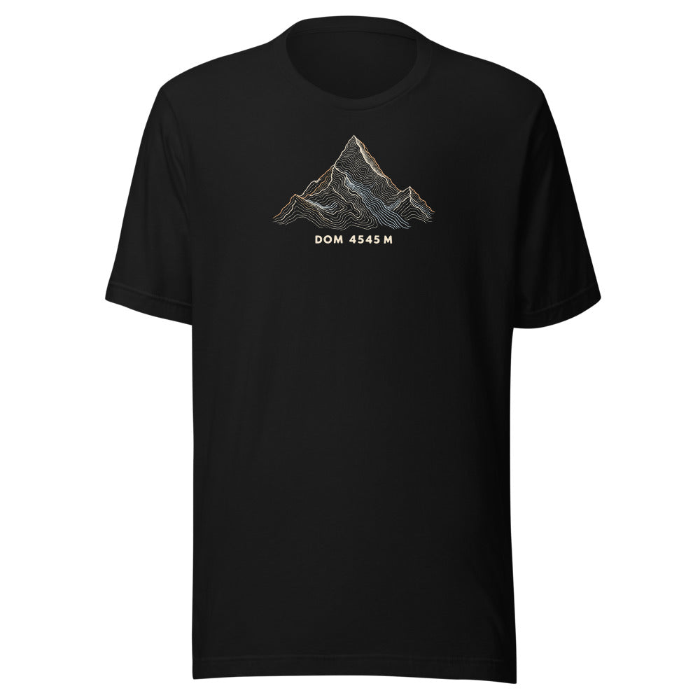 Dom Höhenlinien T-Shirt – Schwarz
