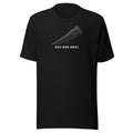 Geh den Grat Höhenlinien T-Shirt – Schwarz