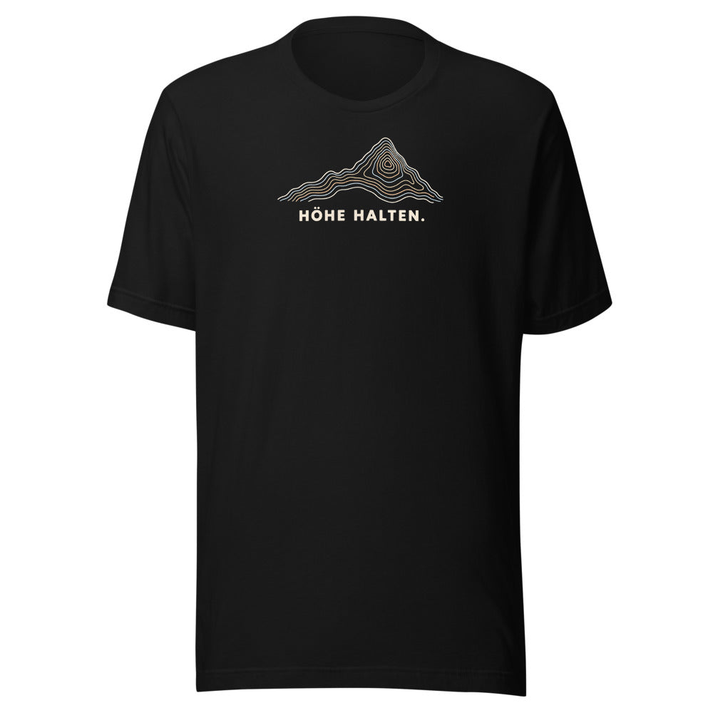 Höhe halten T-Shirt – Schwarz