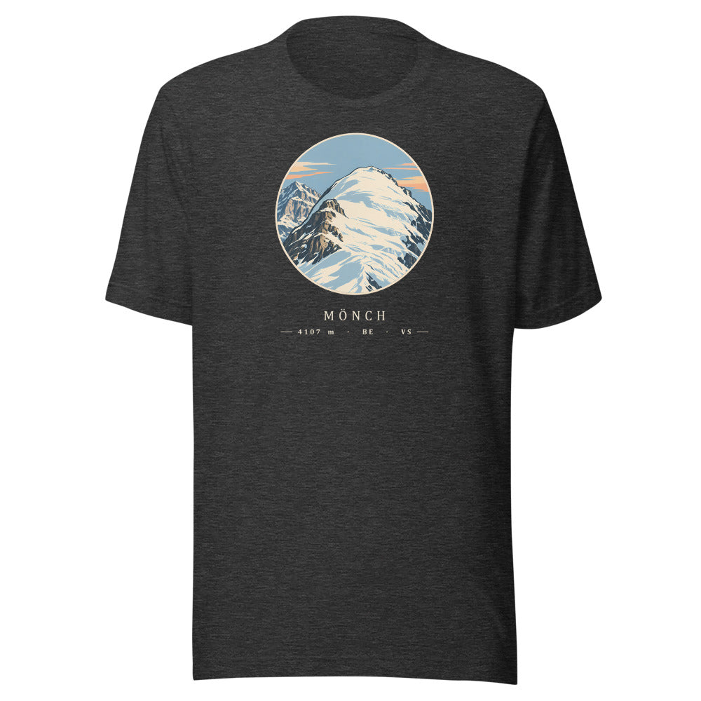 Mönch Nollen T-Shirt – Dunkelgrau meliert