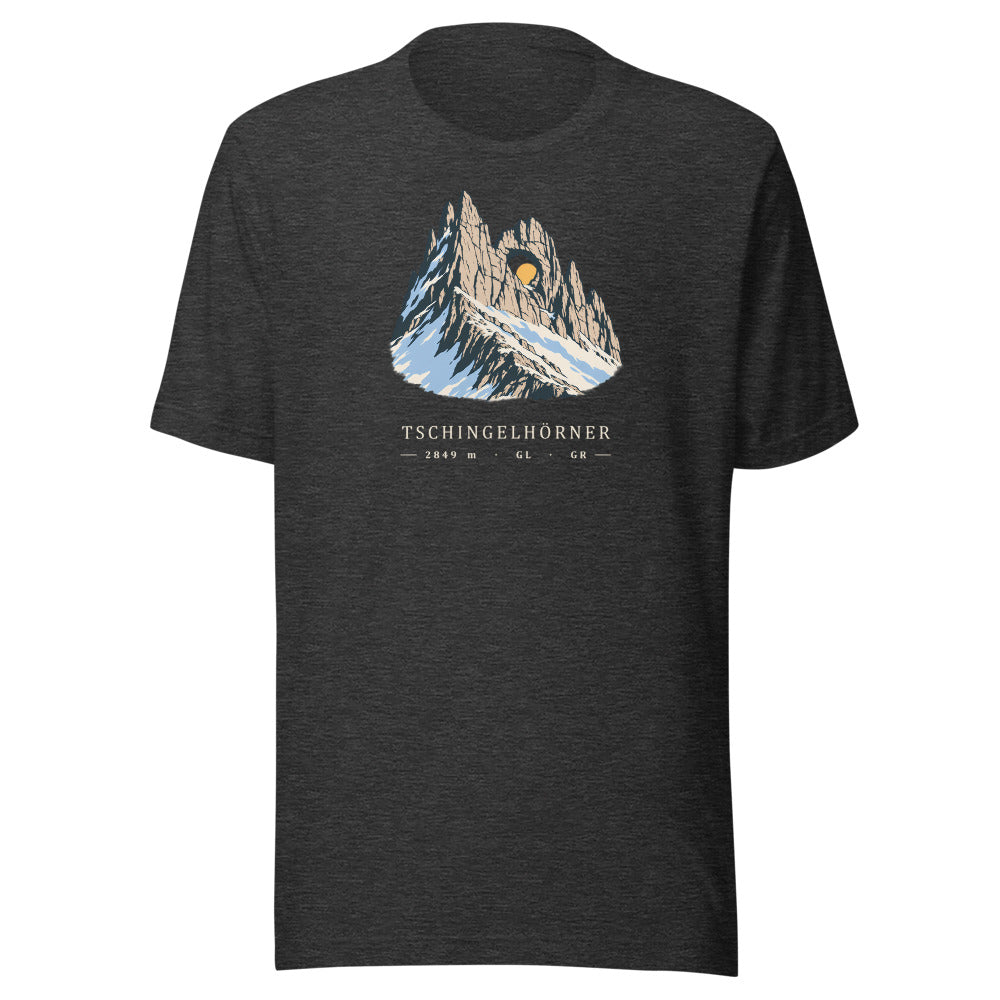 Tschingelhörner Martinsloch T-Shirt – Dunkelgrau meliert