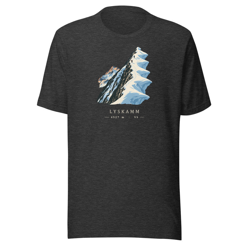Lyskamm Wechtengrat T-Shirt – Dunkelgrau meliert