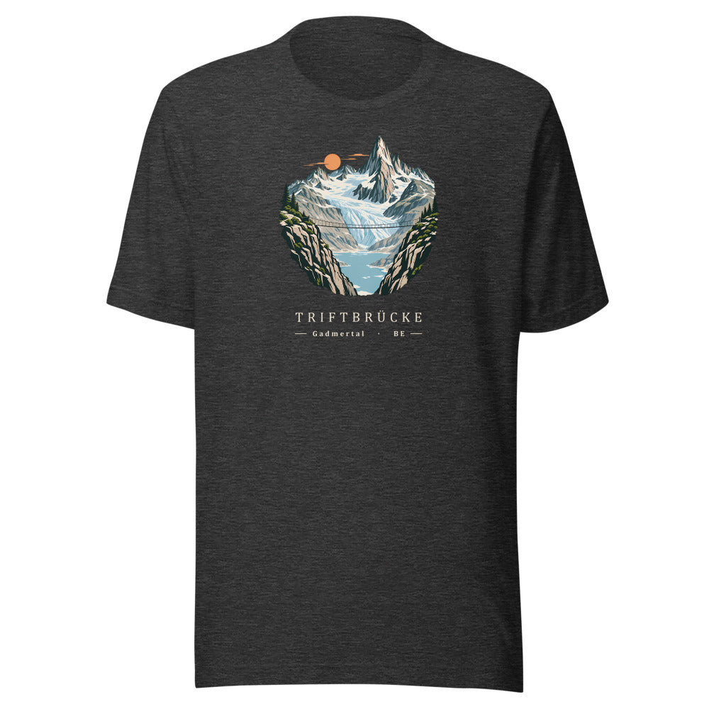 Trift Hängebrücke T-Shirt – Dunkelgrau meliert