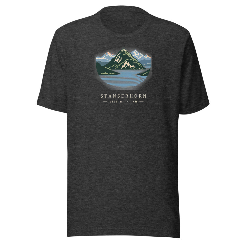 Stanserhorn Vierwaldstättersee T-Shirt – Dunkelgrau meliert