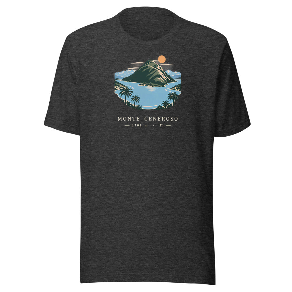 Monte Generoso Tessin T-Shirt – Dunkelgrau meliert