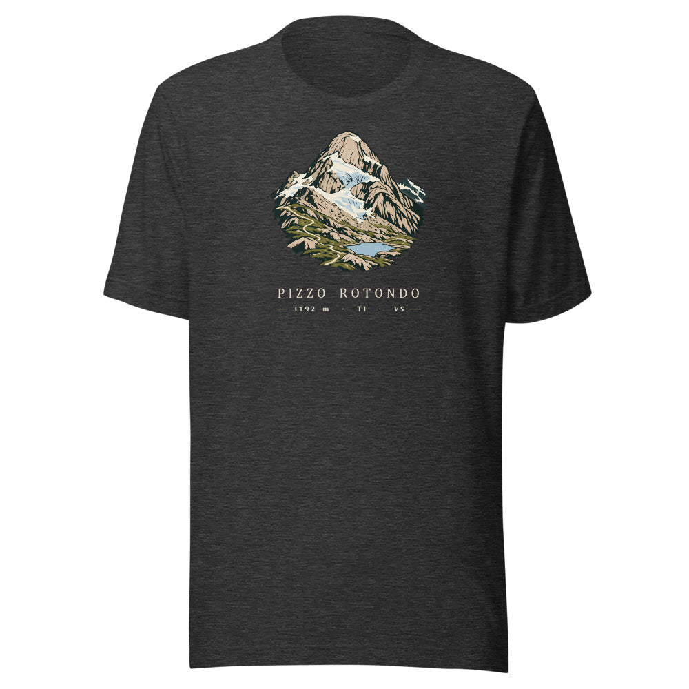 Pizzo Rotondo Gotthard T-Shirt – Dunkelgrau meliert