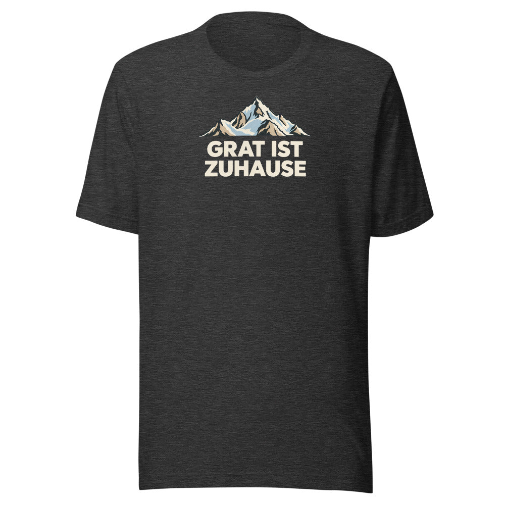 Grat ist Zuhause T-Shirt – Dunkelgrau meliert