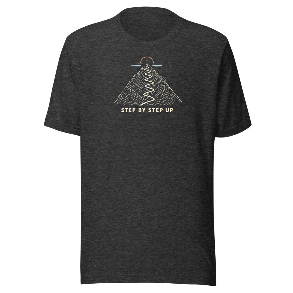 Step by Step Up T-Shirt – Dunkelgrau meliert