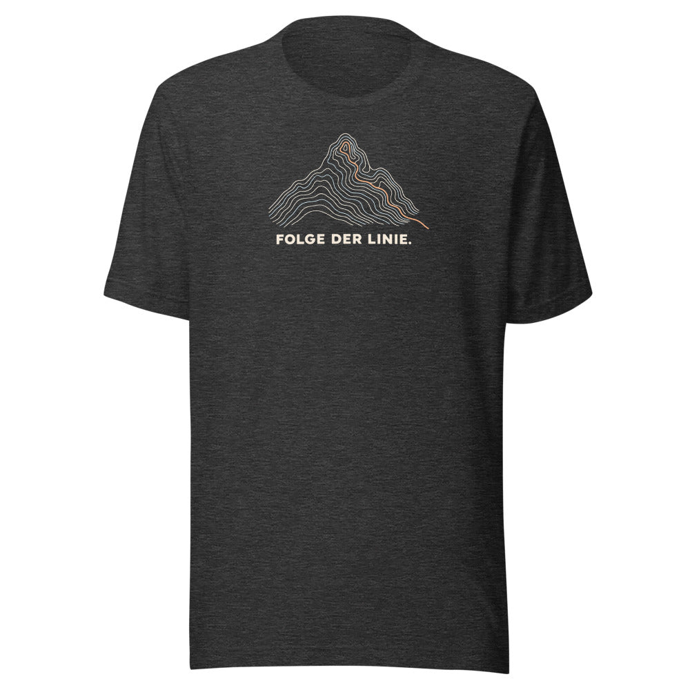 Folge der Linie T-Shirt – Dunkelgrau meliert