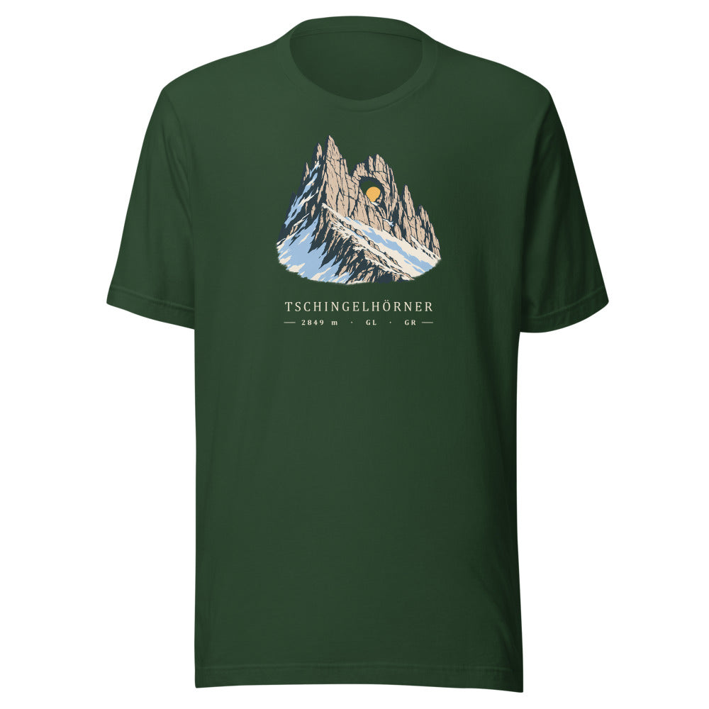 Tschingelhörner Martinsloch T-Shirt – Waldgrün