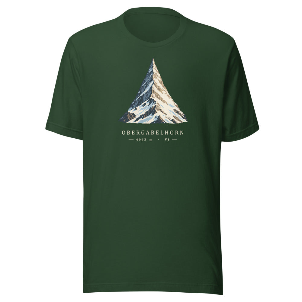 Obergabelhorn Pyramide T-Shirt – Waldgrün