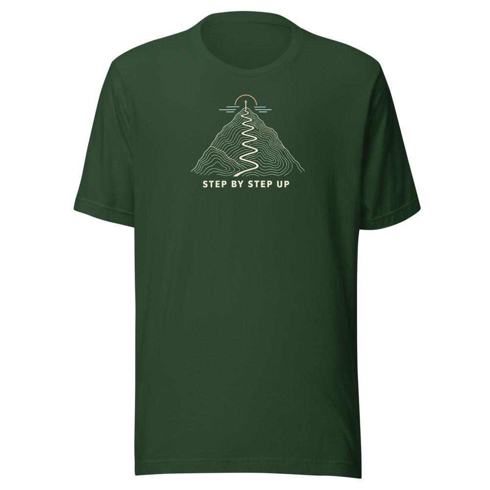 Step by Step Up T-Shirt – Waldgrün