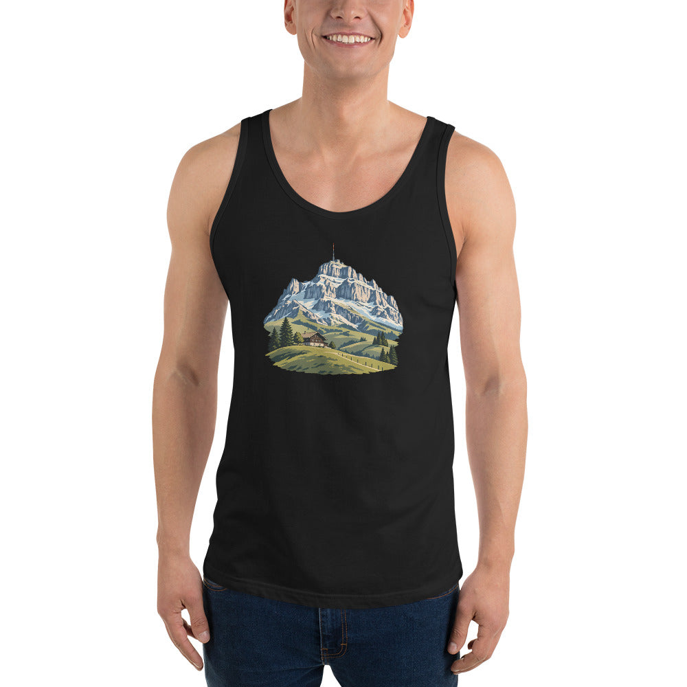 Säntis Appenzeller Hügel Tanktop – Schwarz