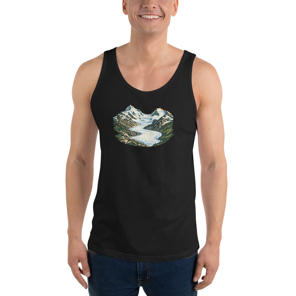Piz Morteratsch Gletscherzunge Tanktop – Schwarz
