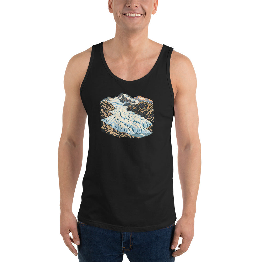 Rhonegletscher Furka Tanktop – Schwarz