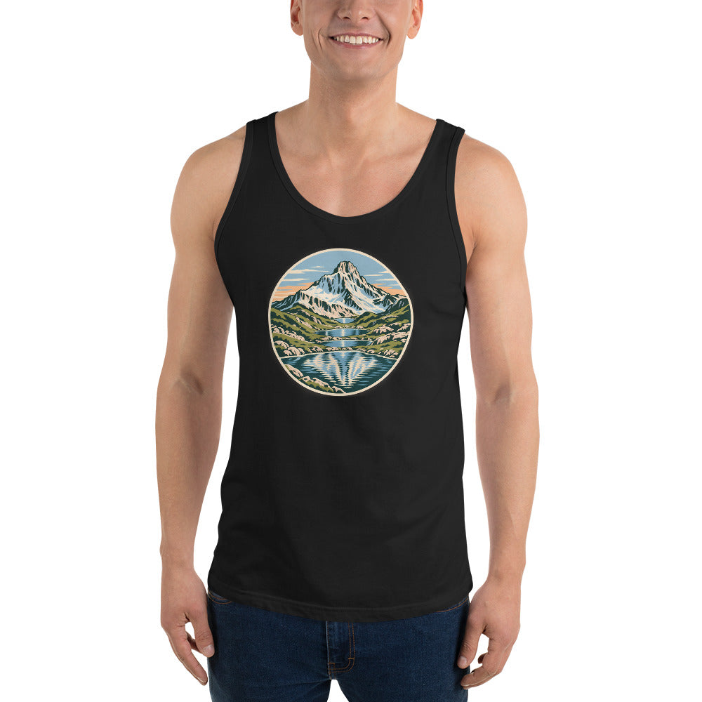 Pizol Bergseen Tanktop – Schwarz