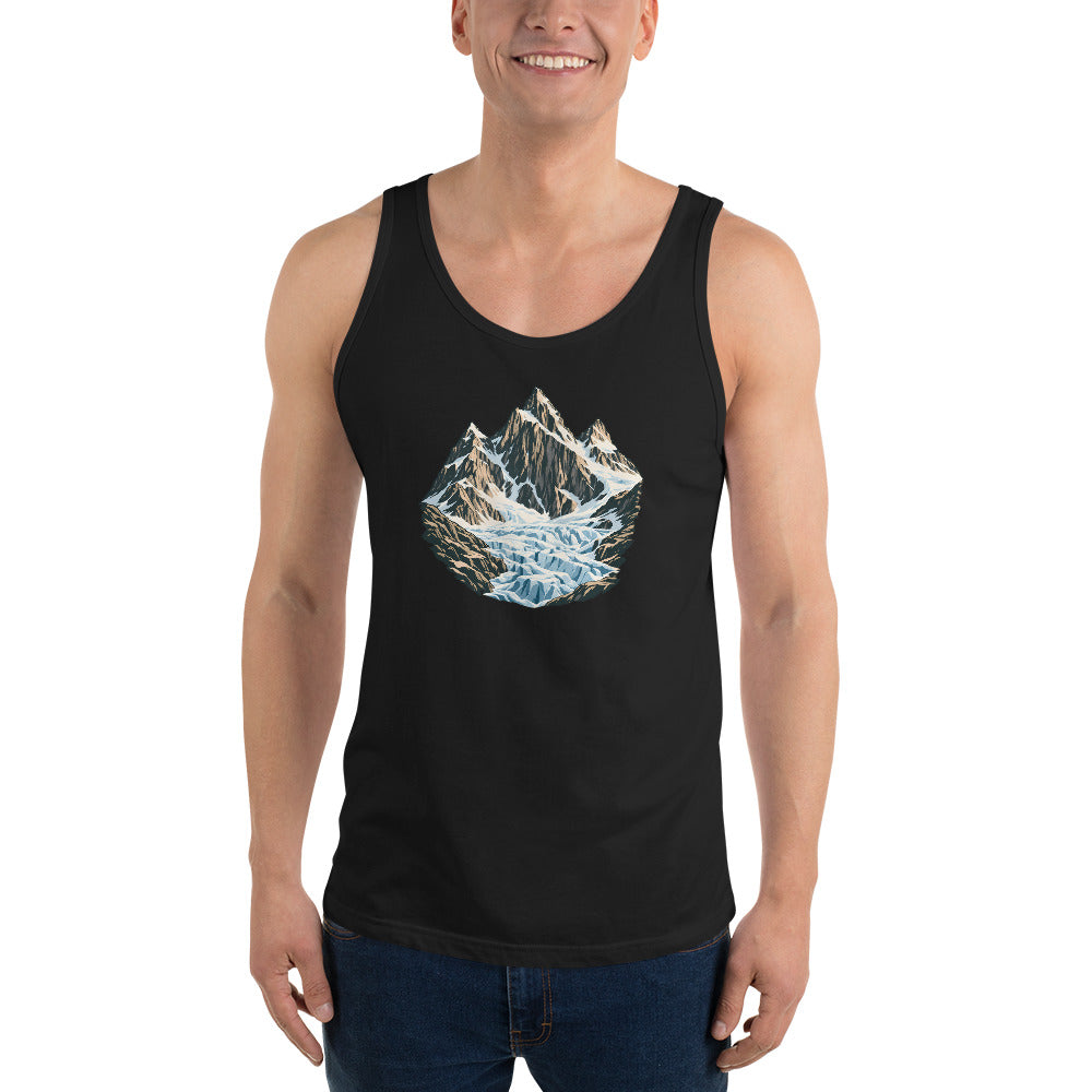 Fiescherhörner Eisbruch Tanktop – Schwarz