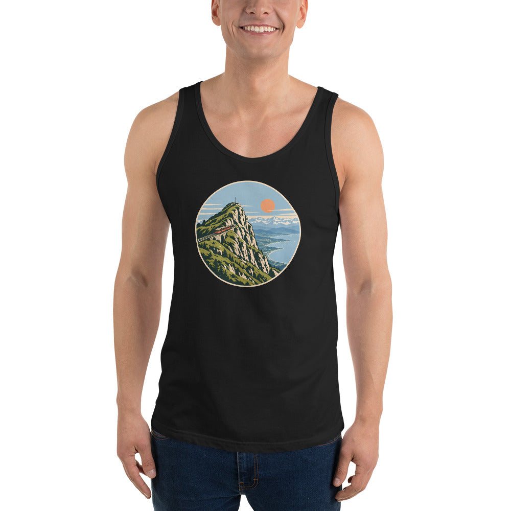Rochers de Naye Genfersee Tanktop – Schwarz