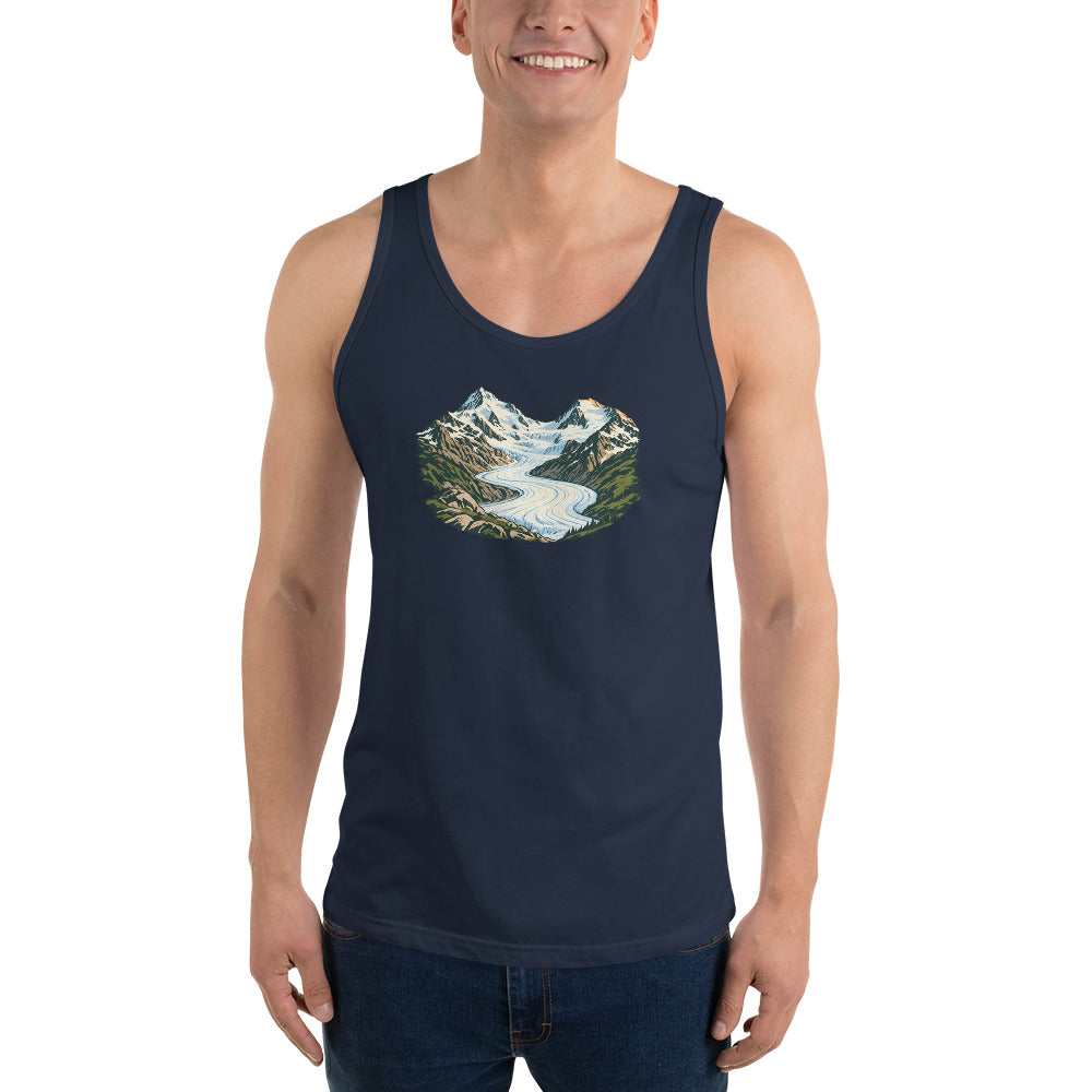 Piz Morteratsch Gletscherzunge Tanktop – Marineblau