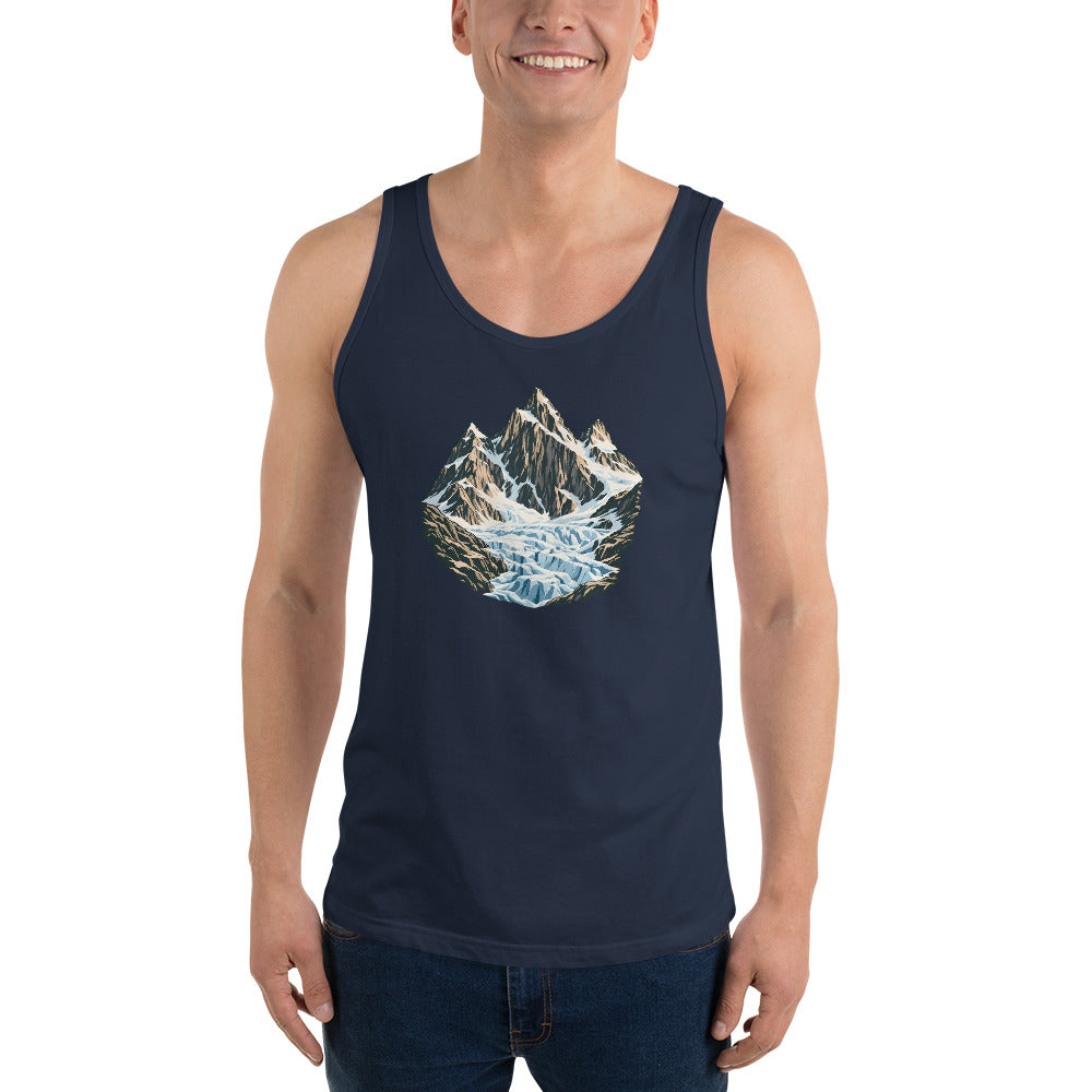 Fiescherhörner Eisbruch Tanktop – Marineblau