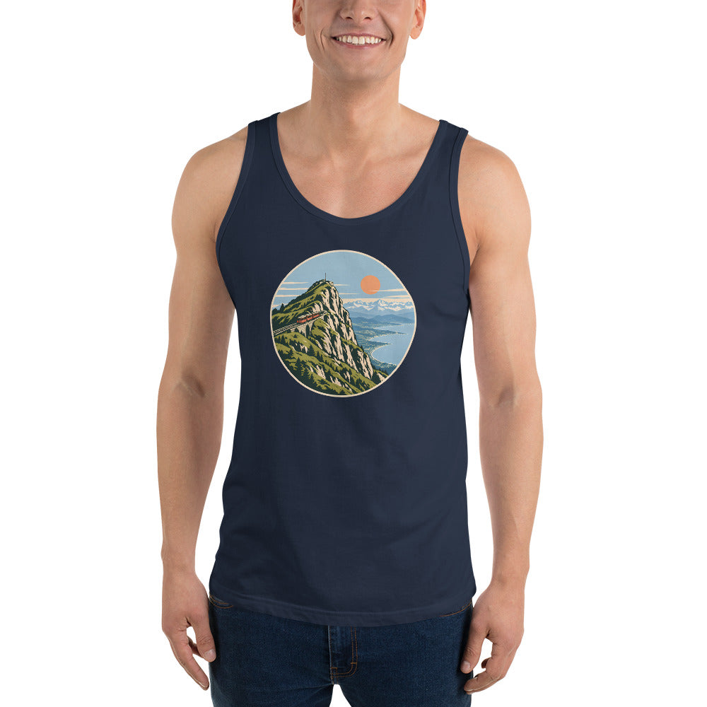 Rochers de Naye Genfersee Tanktop – Marineblau