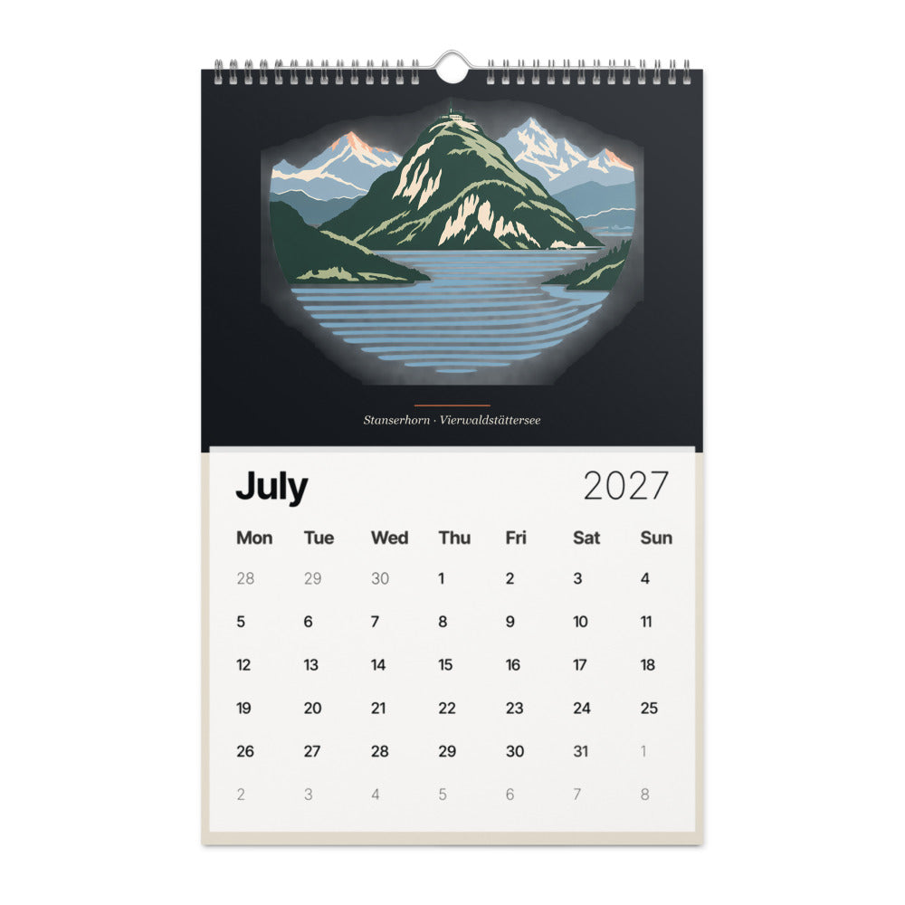 Wandkalender 2027 – Schweizer Gipfel – july